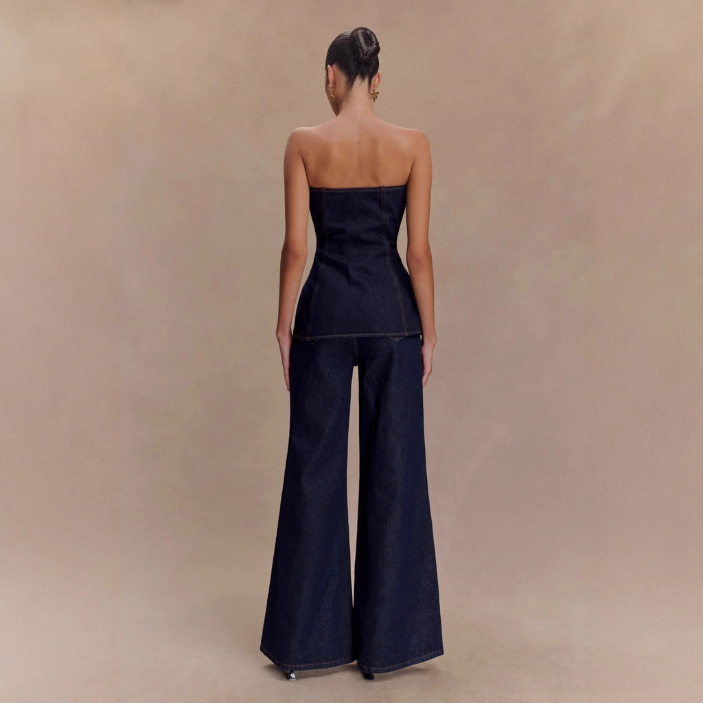 European And American Graceful And Fashionable Wide Leg Jeans Loose Ladies