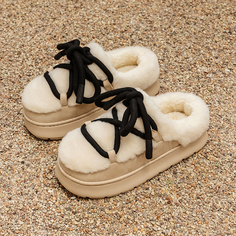 Can Be Worn Outside Cotton Women's Platform Increased By Closed-toe Slippers