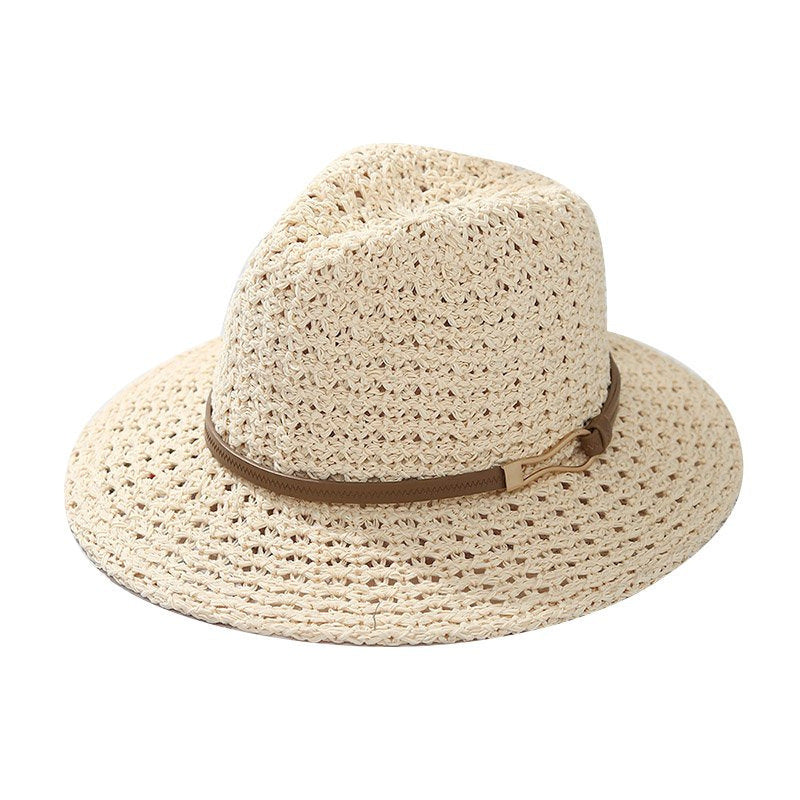 Lady Literature Retro Fashion Foldable Hollow Sun Hat