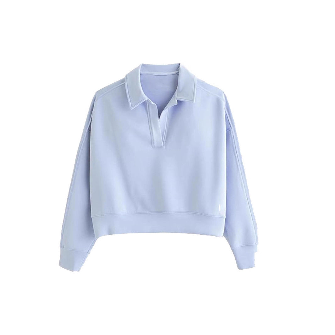 V-neck Pullover Long Sleeve Women's Clothing Fashion Casual Exercise