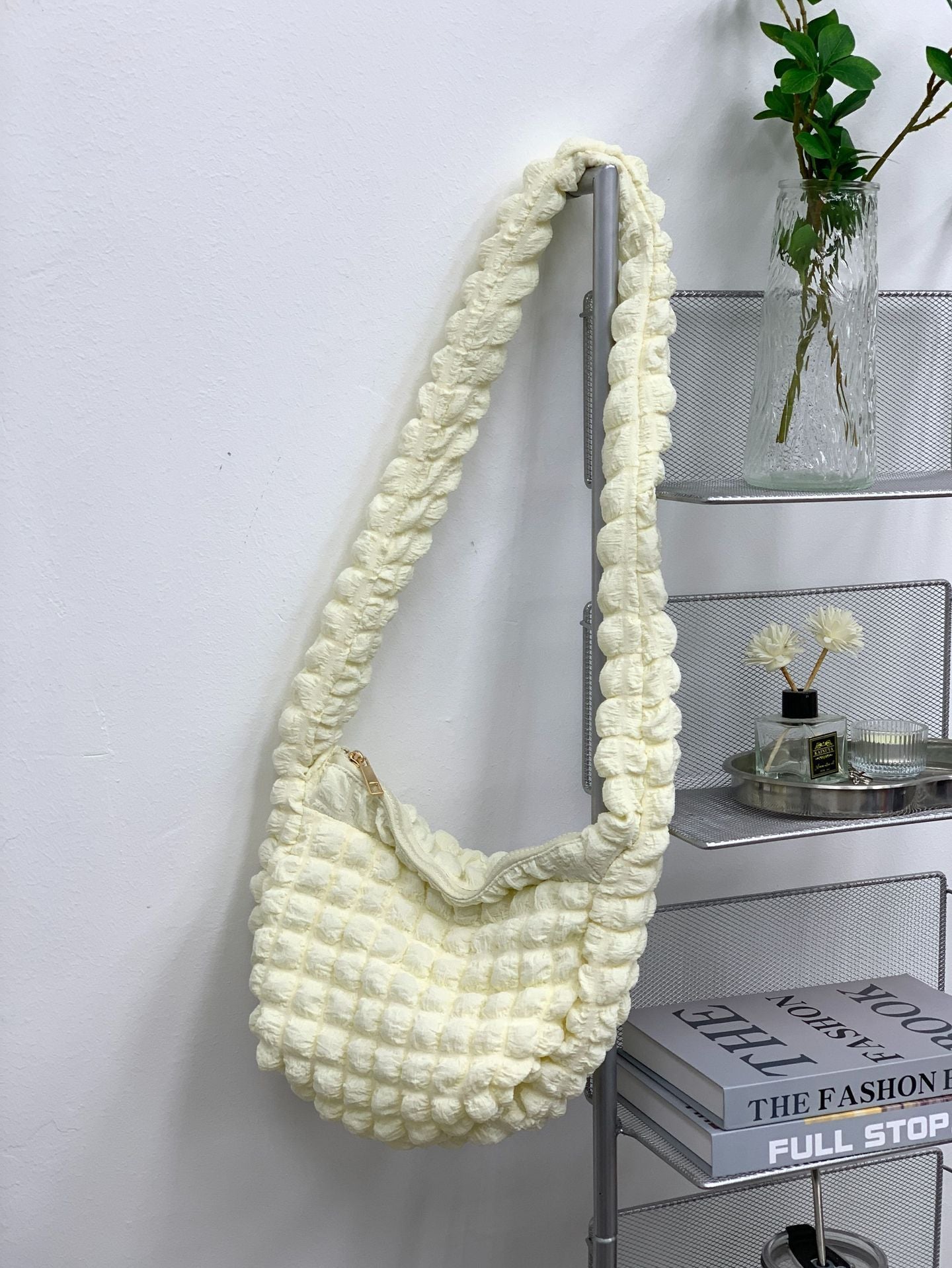 Women's Fashion Casual Rhombus Pleated Crossbody Bag