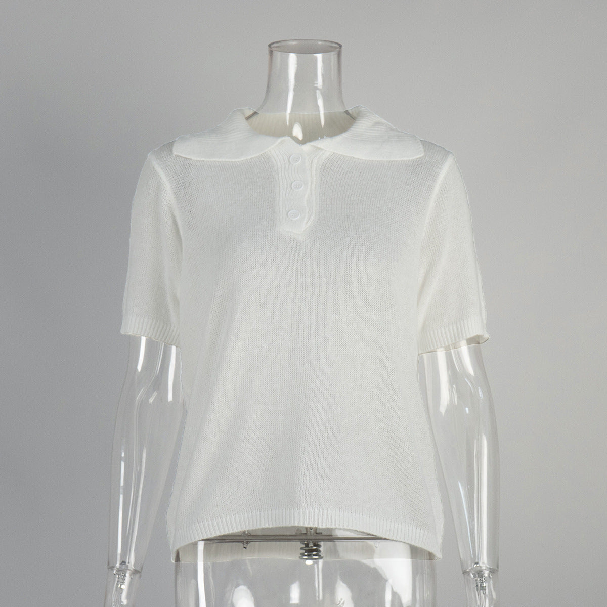 Polo Hollow Knitted Short-sleeved Shirt