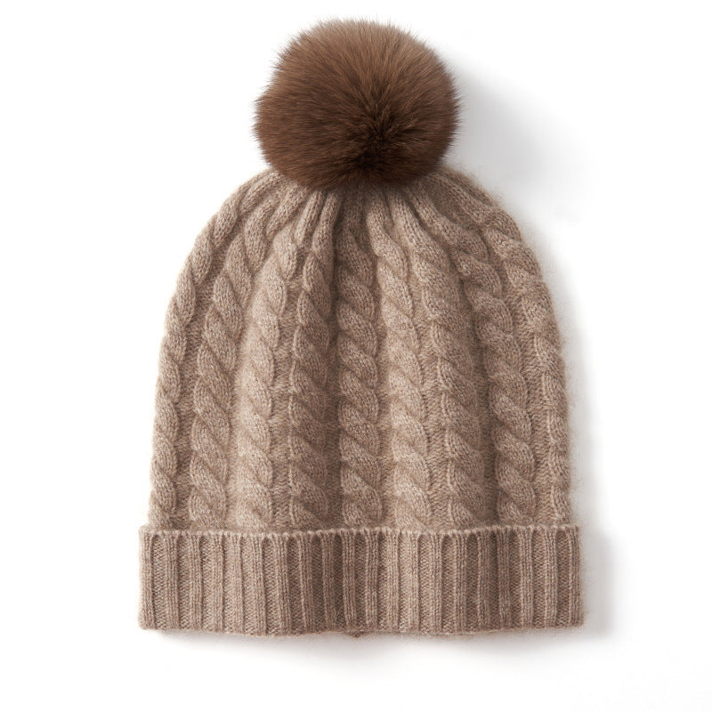 Autumn And Winter Super Soft Cashmere Women's Knitted Hat