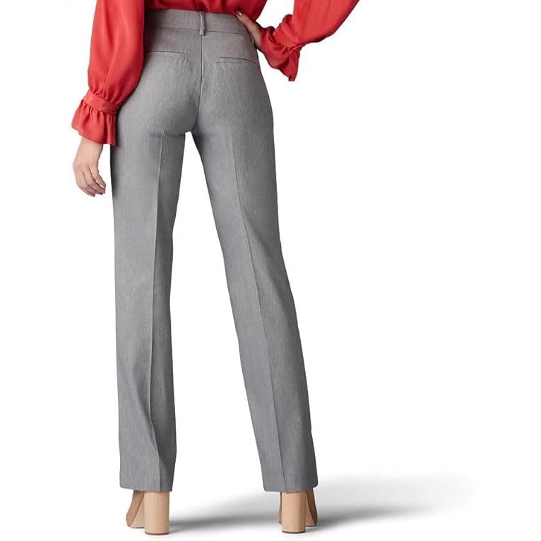 High Waist Loose Elastic Straight Casual Women's Pants