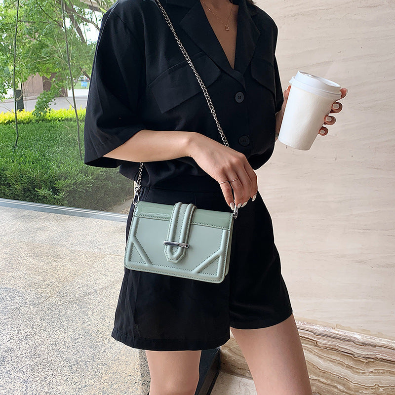 Chain Shoulder Solid Color Small Square Bag