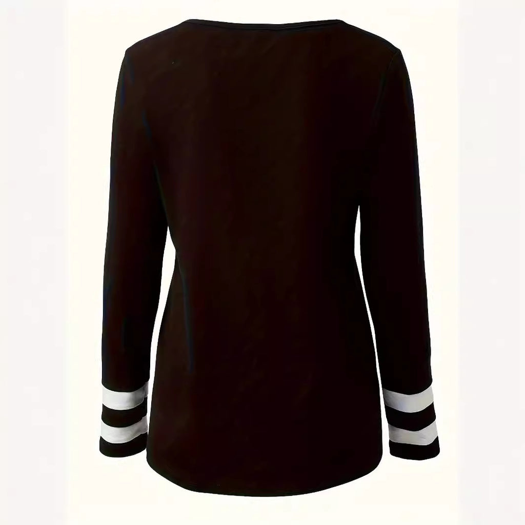 Stitching Minimalist Long Sleeve Shirt