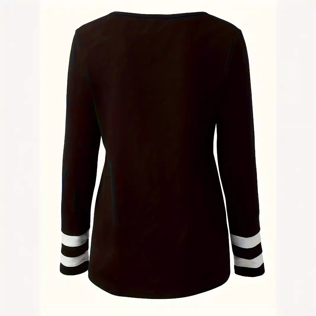 Stitching Minimalist Long Sleeve Shirt