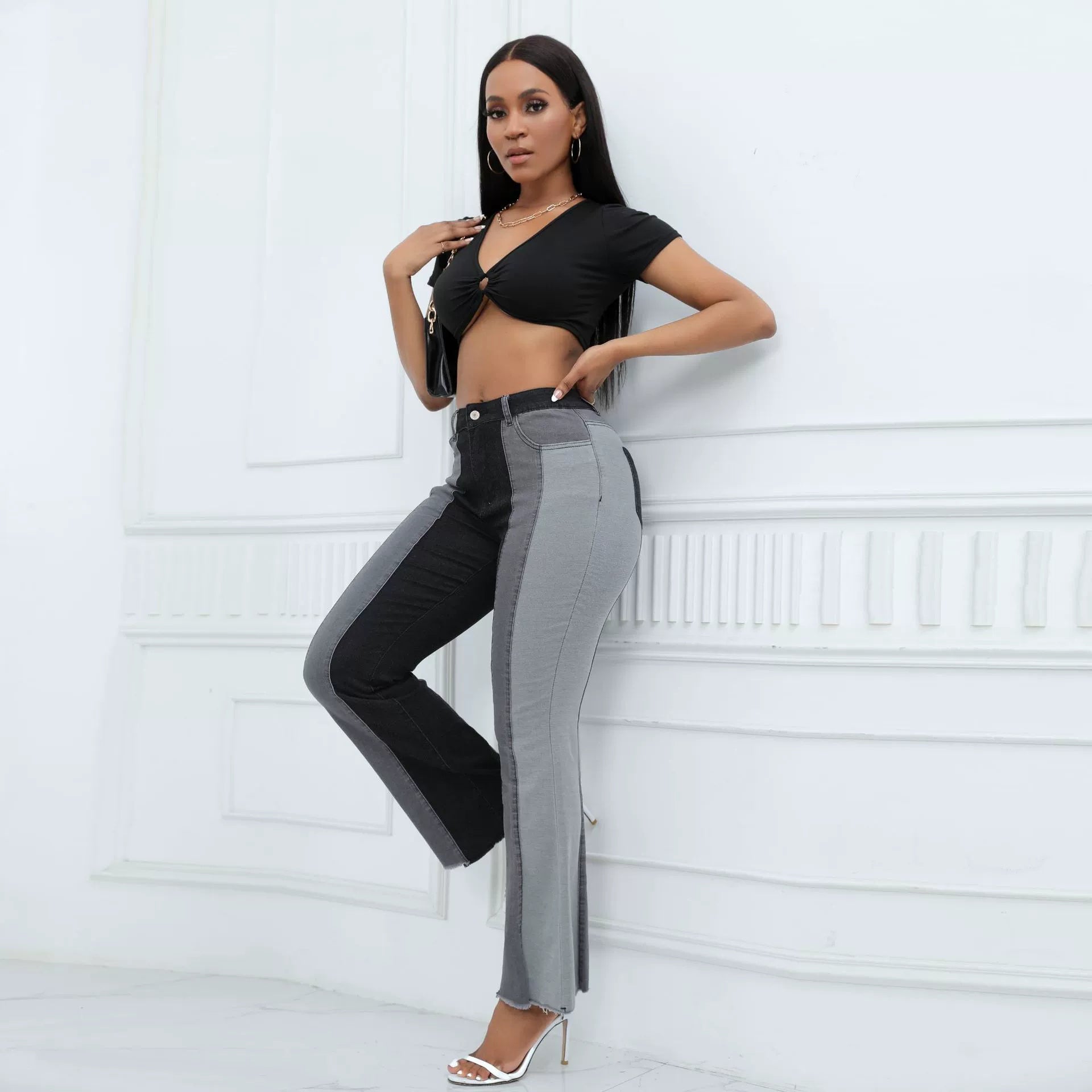 Bell-bottoms Wide-leg Stretch Women's Fashion Jeans