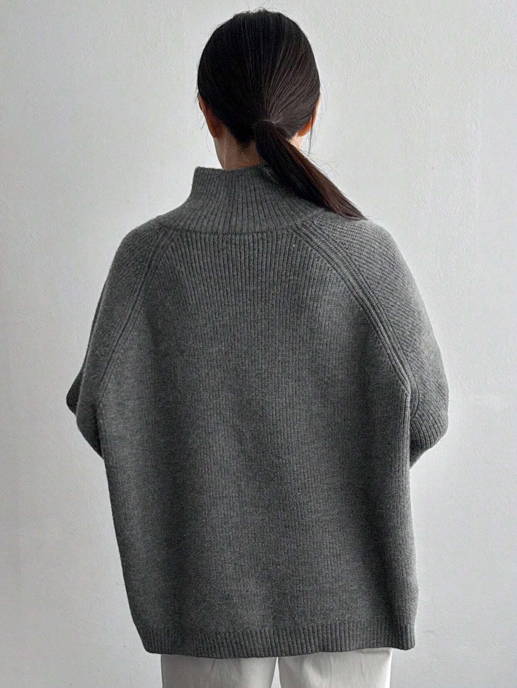 Collar High Collar Open Top Pullover For Women