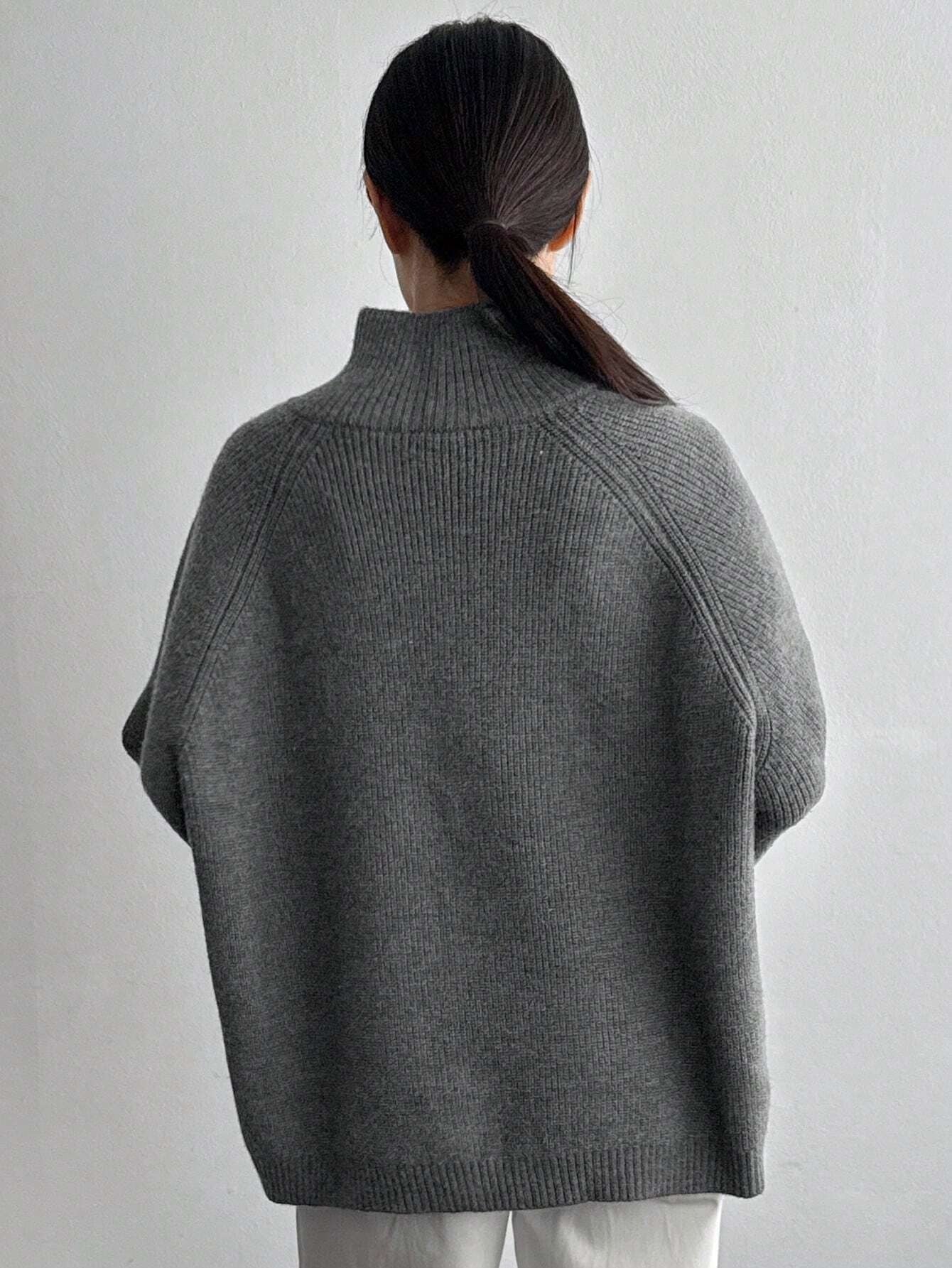 Collar High Collar Open Top Pullover For Women