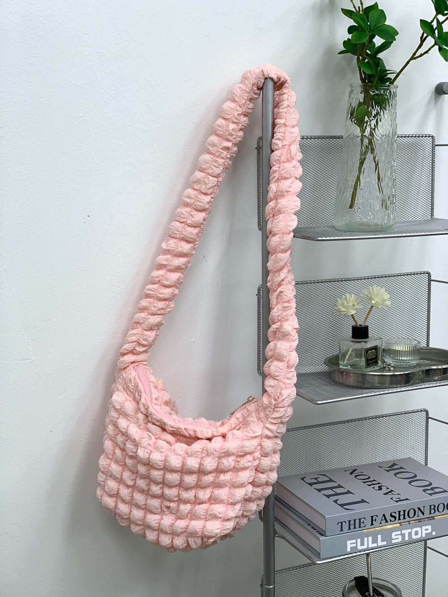 Women's Fashion Casual Rhombus Pleated Crossbody Bag