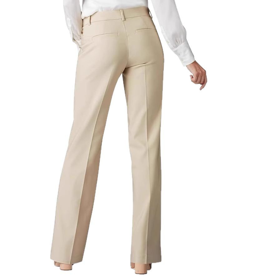 High Waist Loose Elastic Straight Casual Women's Pants