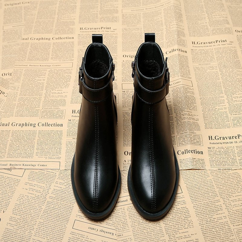 Vintage mid-tube round toe Martin boots