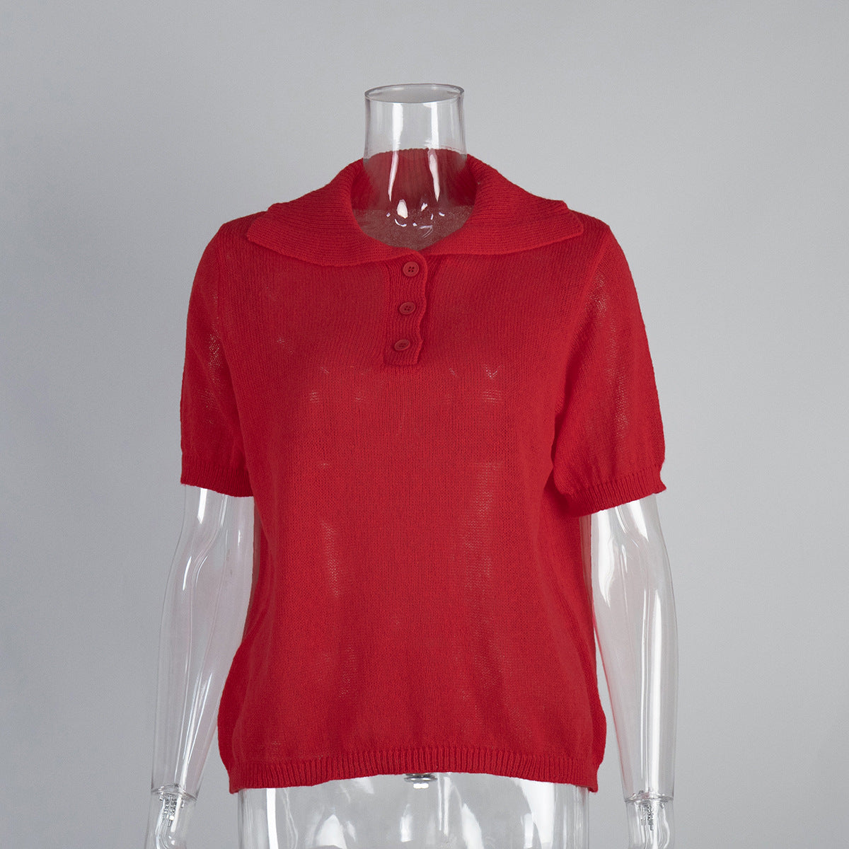 Polo Hollow Knitted Short-sleeved Shirt