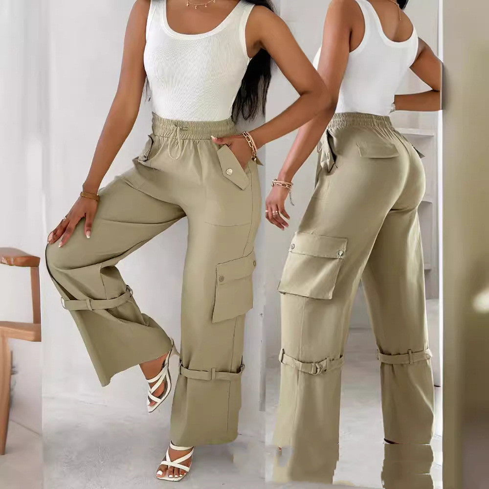 Multi-pocket Adjusting Belt Design Overalls