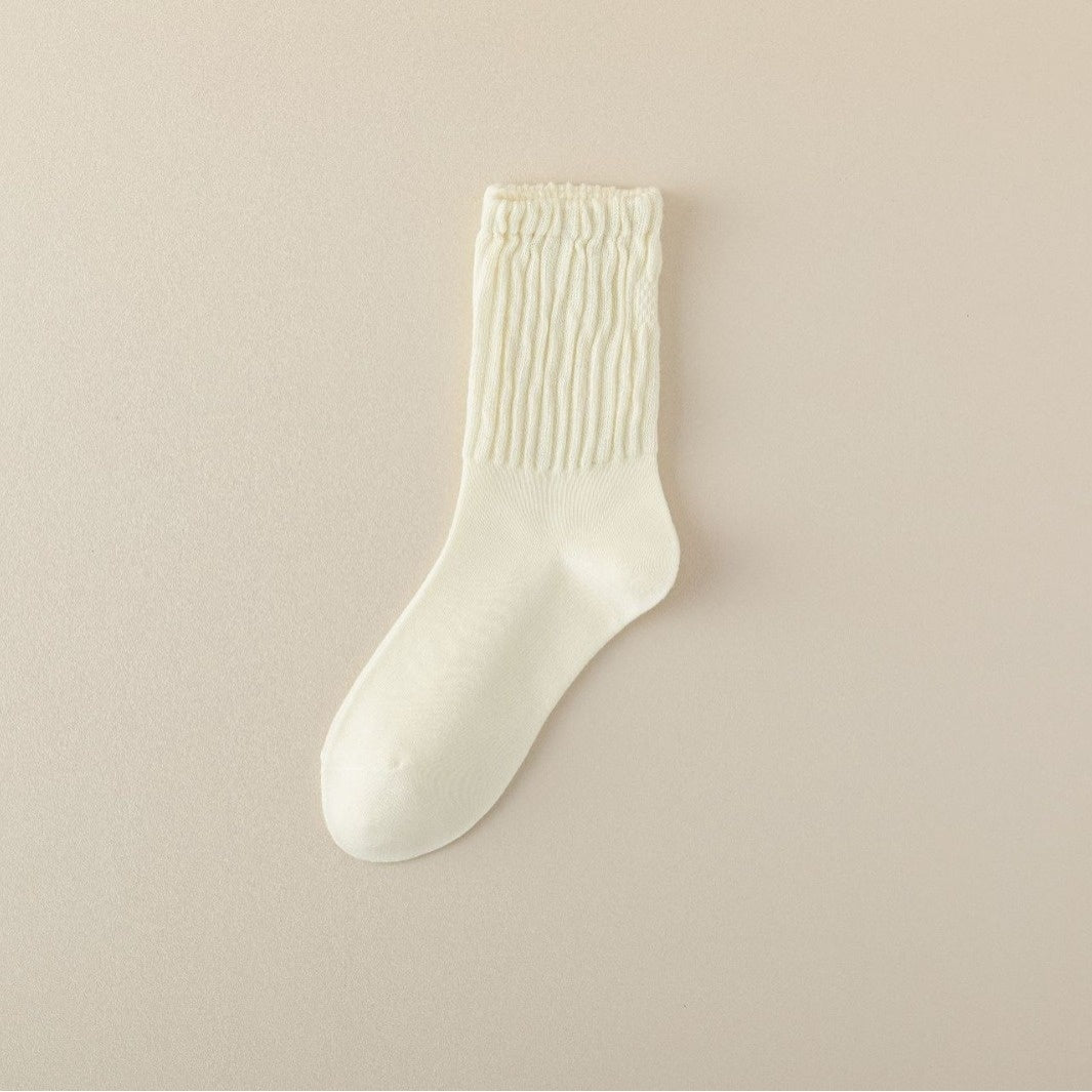 Autumn And Winter Cotton Socks Korean Style Girl Mid-calf Length