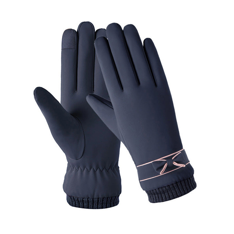 Gloves Women's Skin-feeling Fabric Soft And Windproof