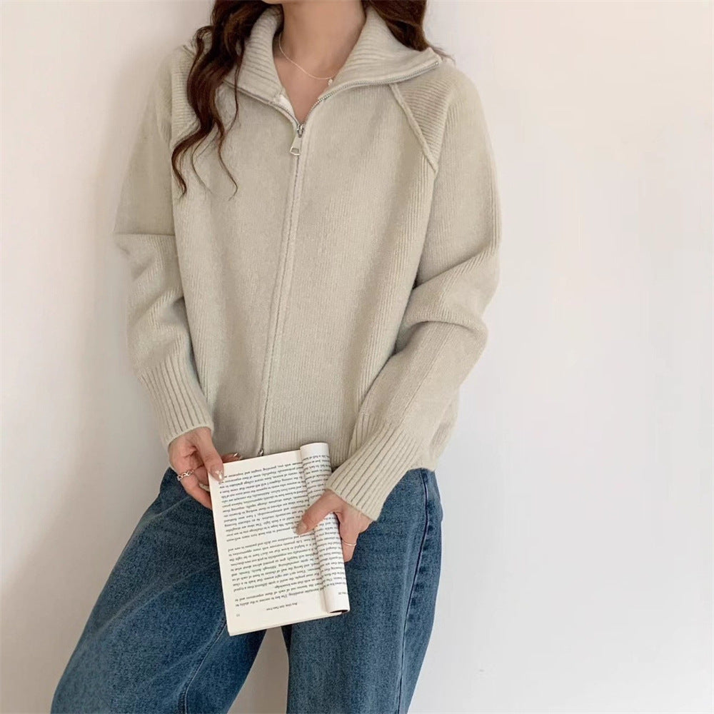 Simple Design Thick Knitwear Cardigan Sweater