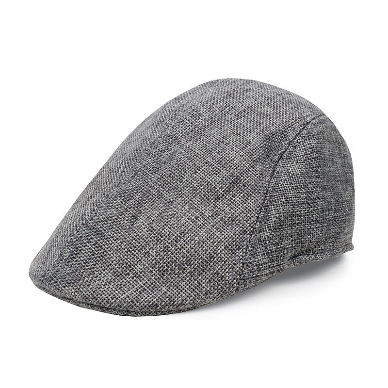 Cotton And Linen Beret Men's Retro Peaked Cap