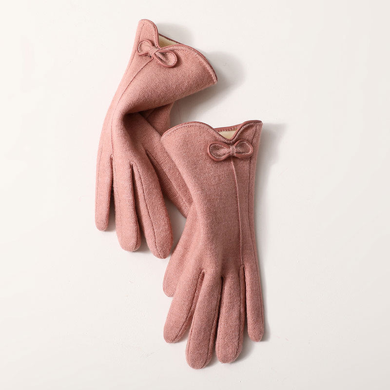 Plush Warm Wool Gloves Driving Touch Screen