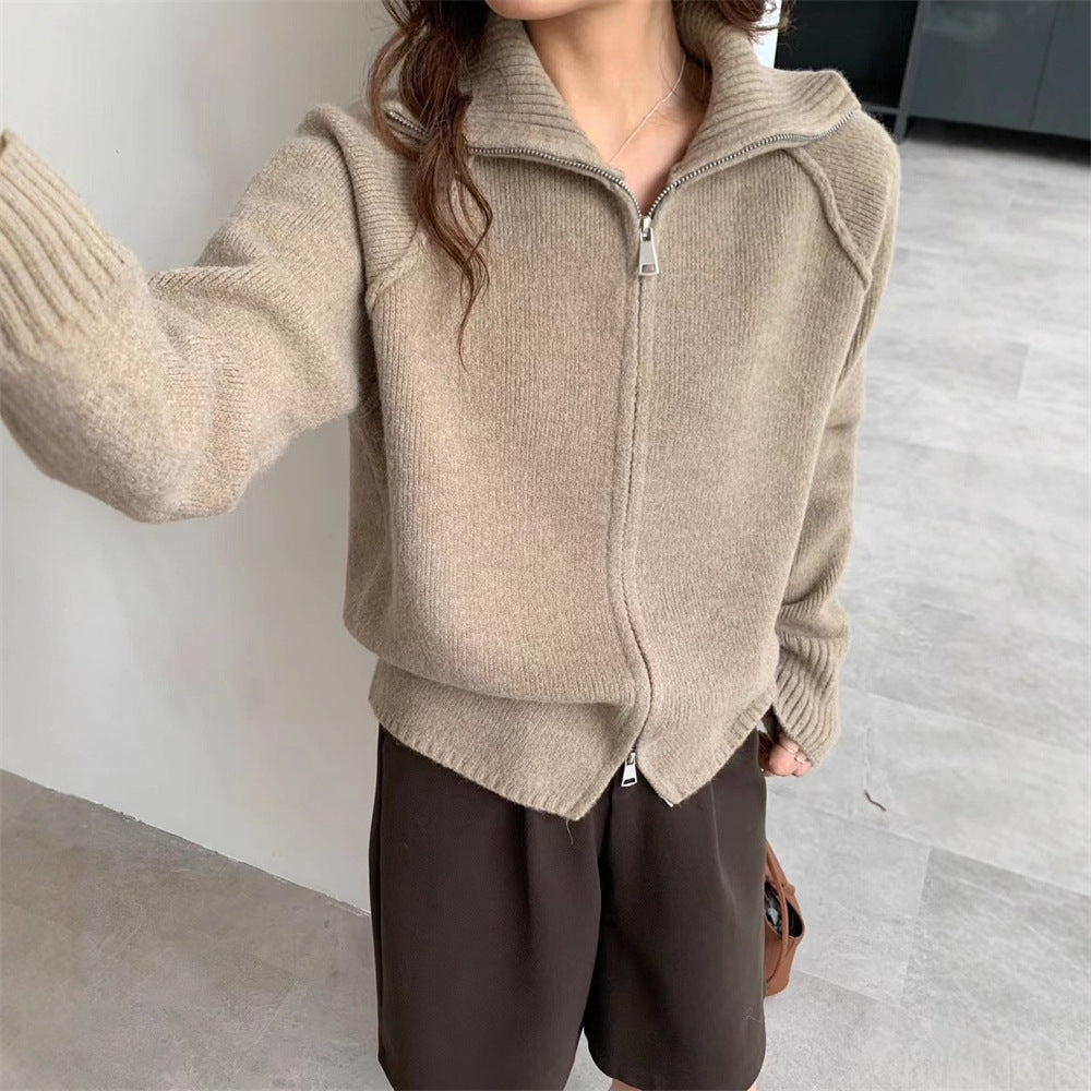 Simple Design Thick Knitwear Cardigan Sweater
