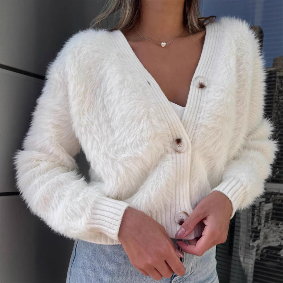 Women's Mink-like Knitted Jacket Loose