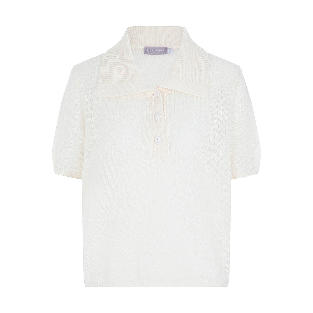 Polo Hollow Knitted Short-sleeved Shirt
