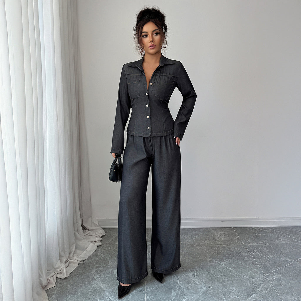 Women's Two-Piece Set With Coat And Long Skirt