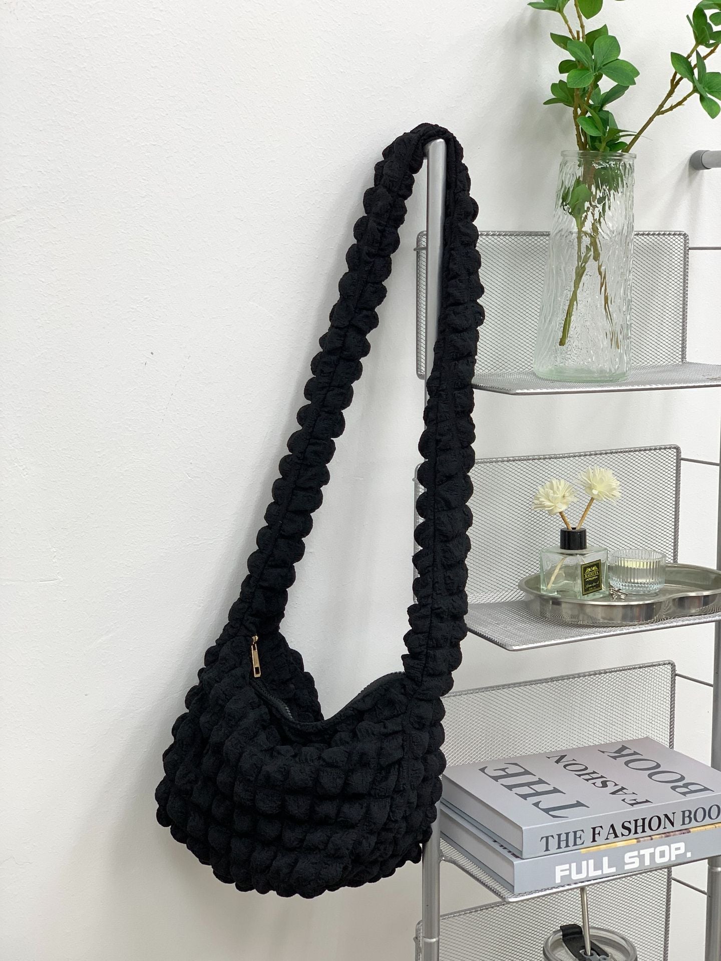 Women's Fashion Casual Rhombus Pleated Crossbody Bag