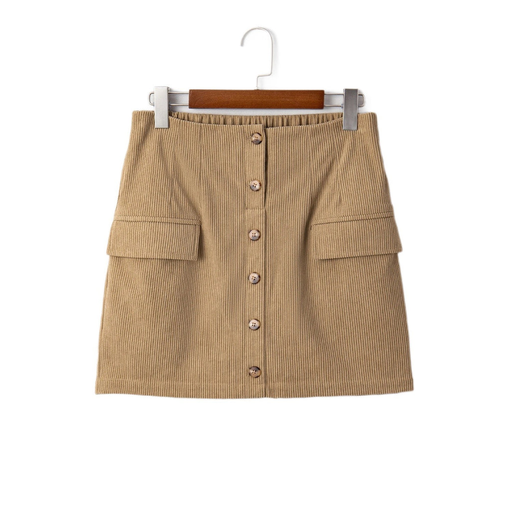 Women's Corduroy Hip Skirt