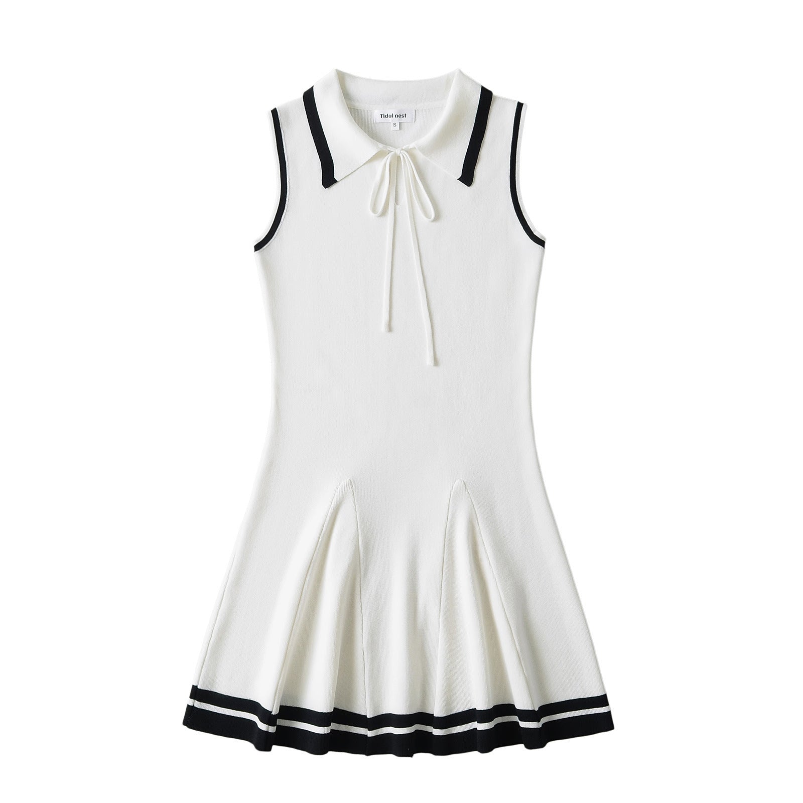 Knitted Lapel Butterfly Strap Sports Leisure Dress