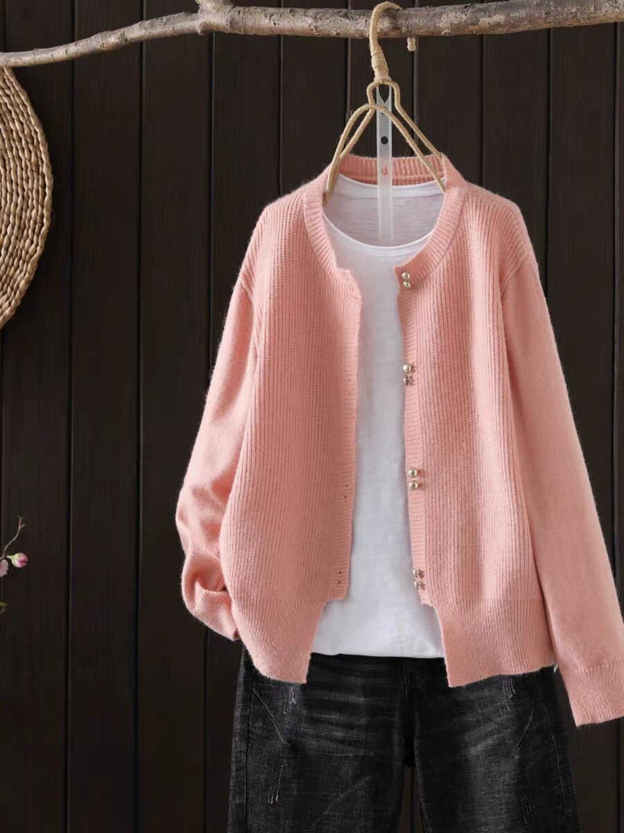 Women's Knitted Cardigan Classic Style Autumn New Loose Slimming And All-matching Soft Glutinous