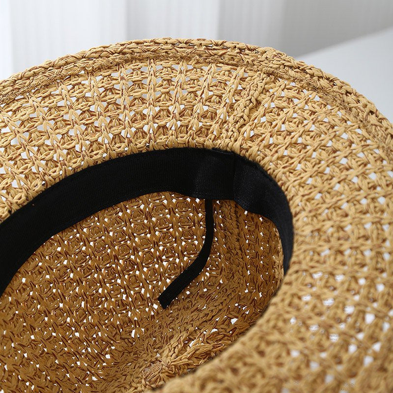 Lady Literature Retro Fashion Foldable Hollow Sun Hat