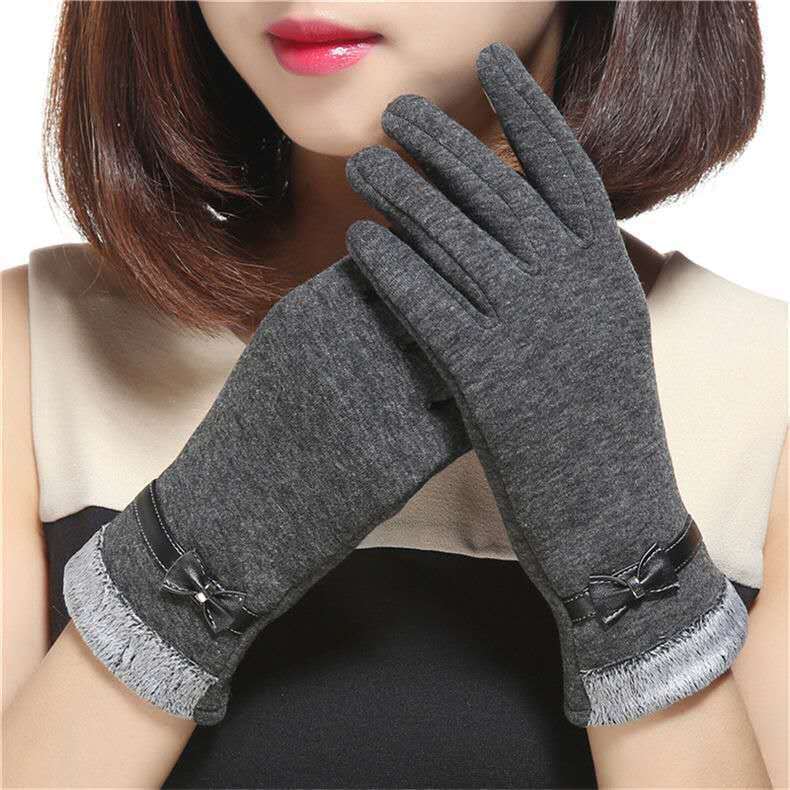 Women's Fashion Leisure Warm Bow Gloves