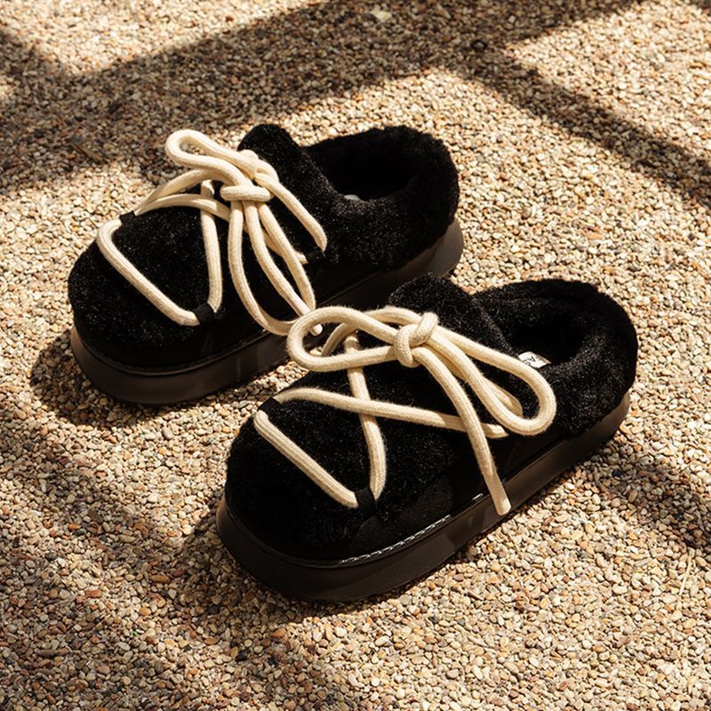 Can Be Worn Outside Cotton Women's Platform Increased By Closed-toe Slippers