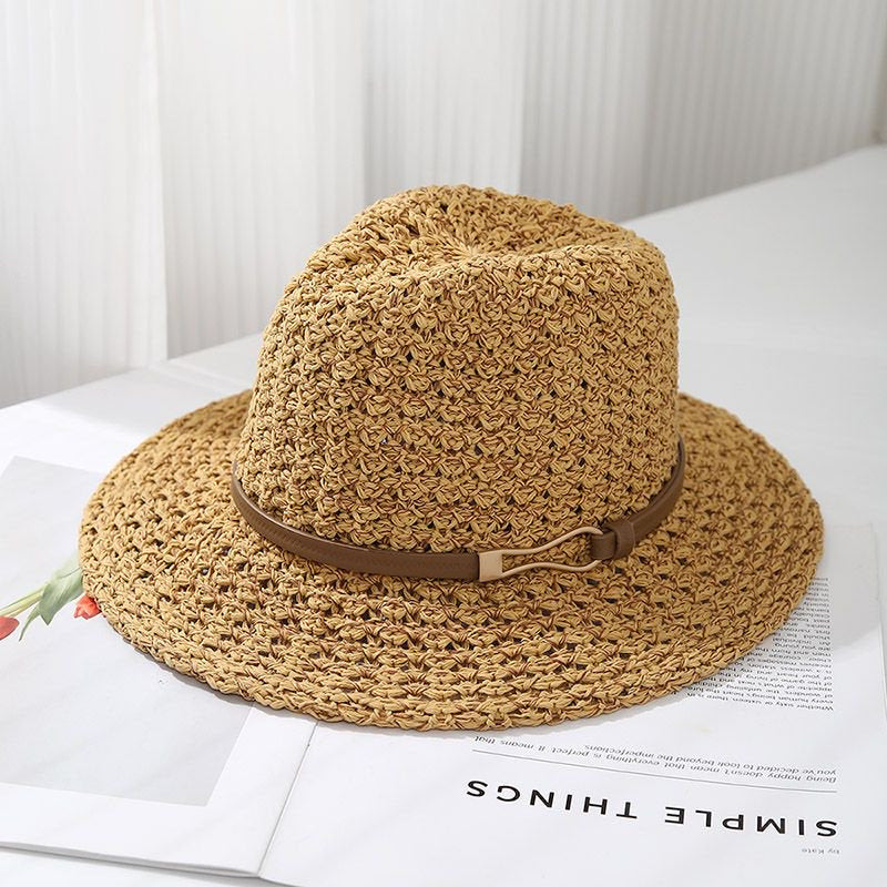 Lady Literature Retro Fashion Foldable Hollow Sun Hat