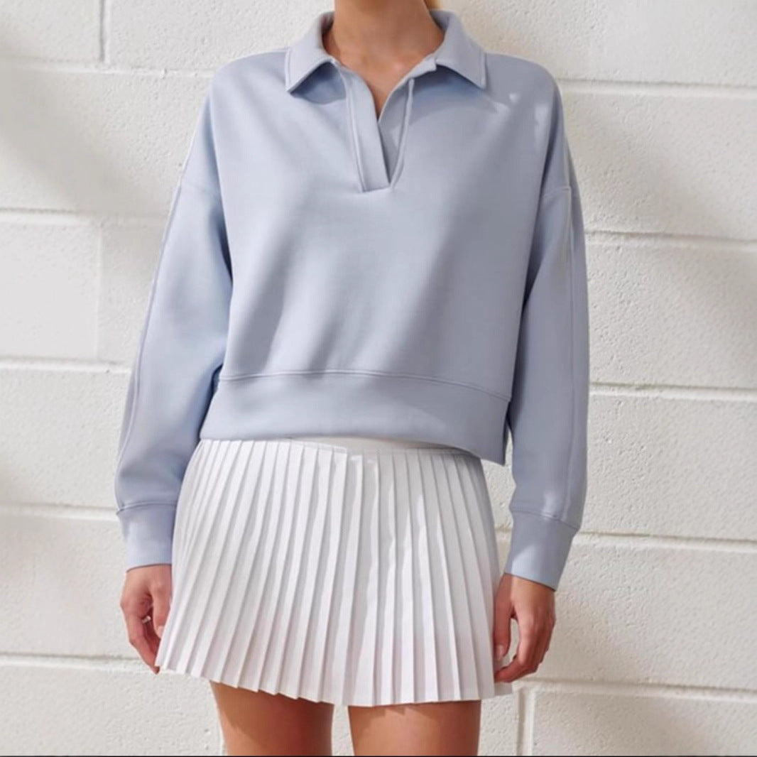 V-neck Pullover Long Sleeve Women's Clothing Fashion Casual Exercise