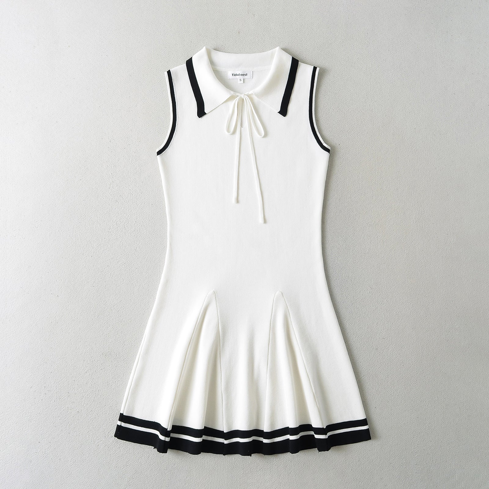 Knitted Lapel Butterfly Strap Sports Leisure Dress