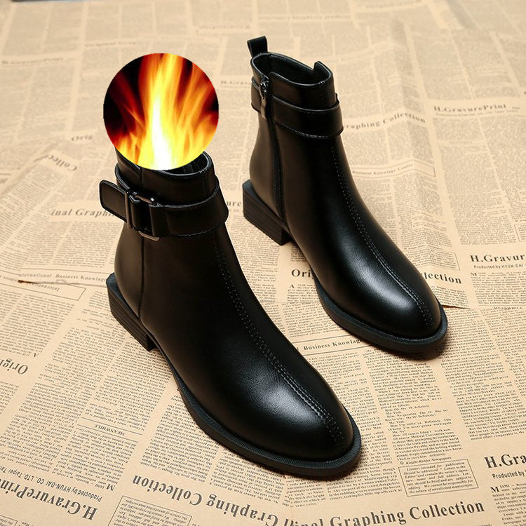 Vintage mid-tube round toe Martin boots