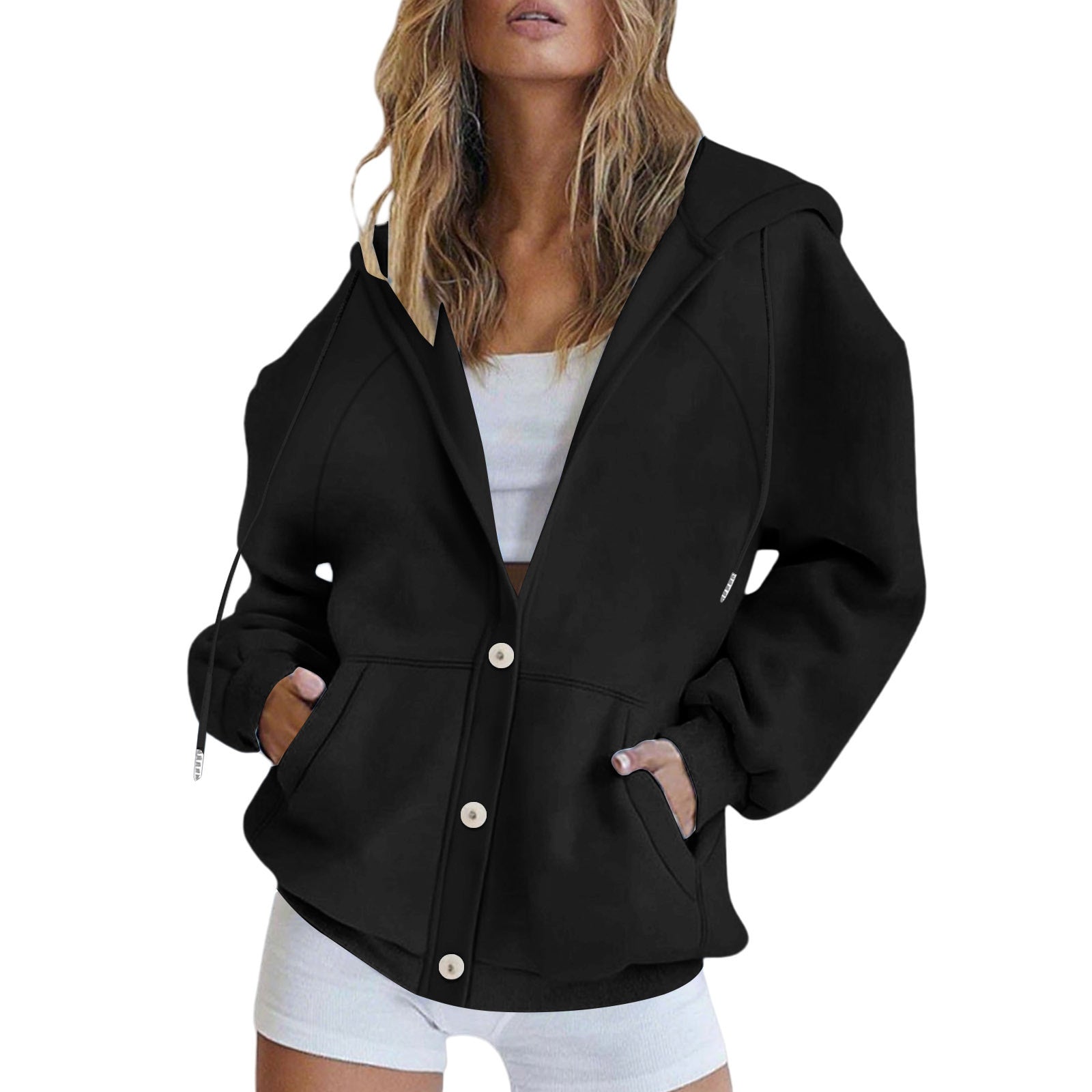 Women's Casual Solid Color Cardigan Jacket