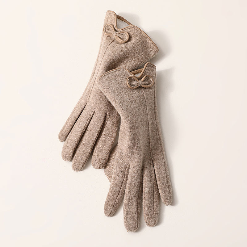 Plush Warm Wool Gloves Driving Touch Screen