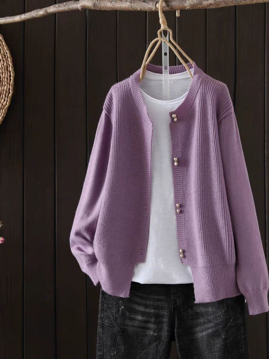Women's Knitted Cardigan Classic Style Autumn New Loose Slimming And All-matching Soft Glutinous