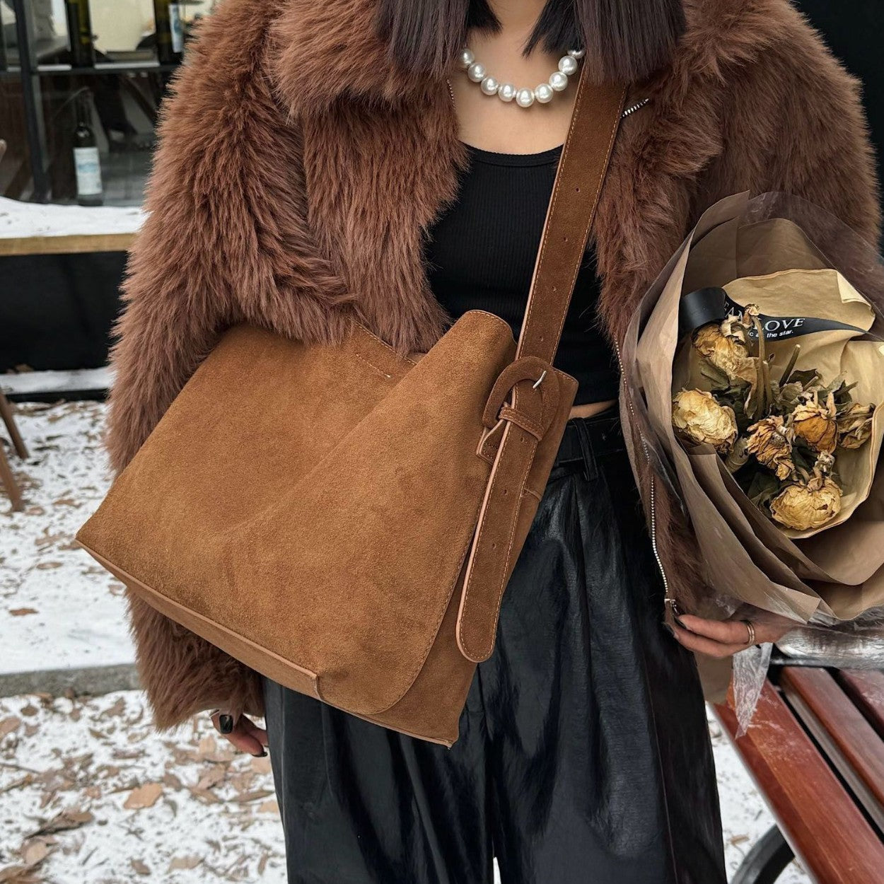 New Advanced Matte Leather Tote Bag Women