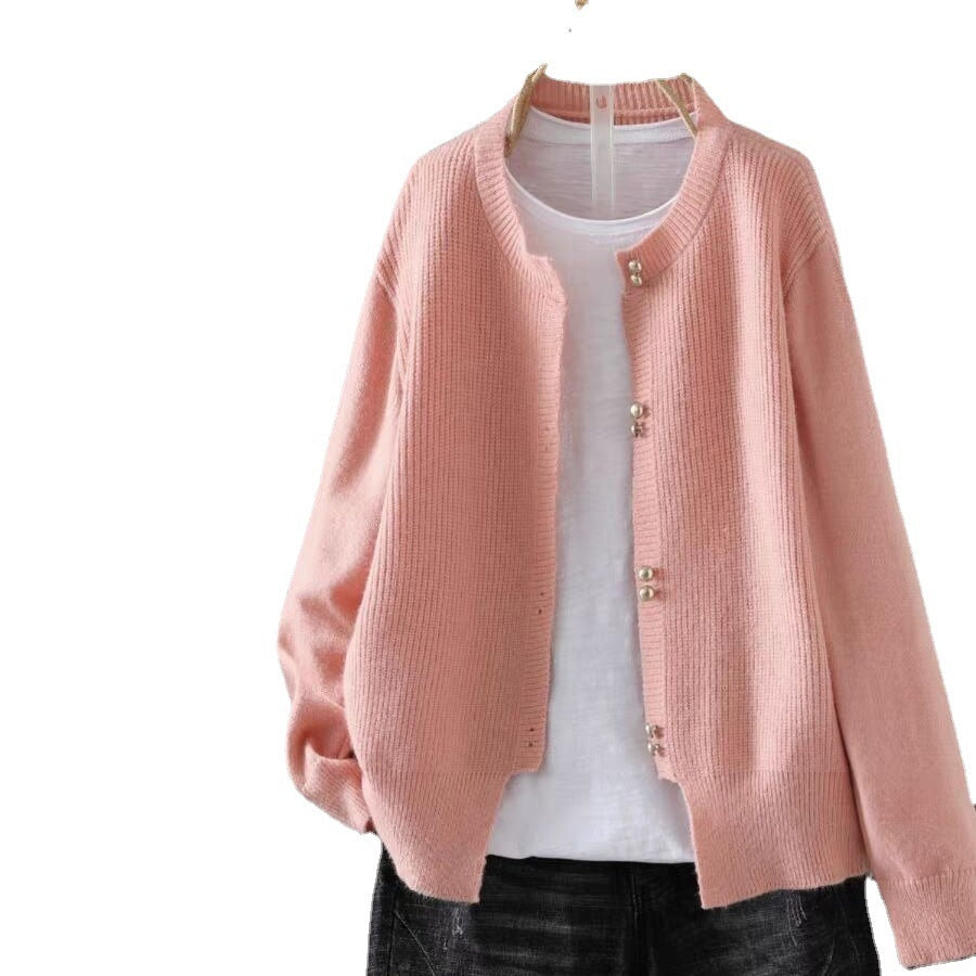 Women's Knitted Cardigan Classic Style Autumn New Loose Slimming And All-matching Soft Glutinous