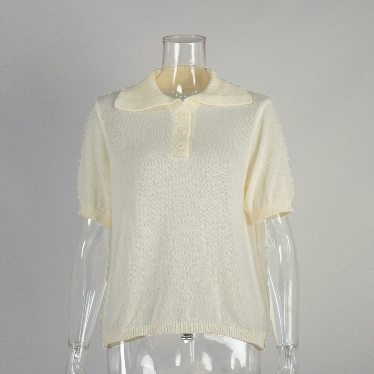 Polo Hollow Knitted Short-sleeved Shirt