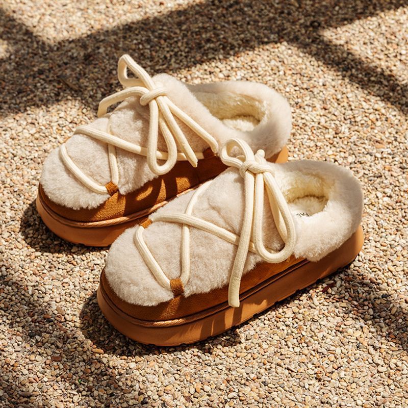 Can Be Worn Outside Cotton Women's Platform Increased By Closed-toe Slippers