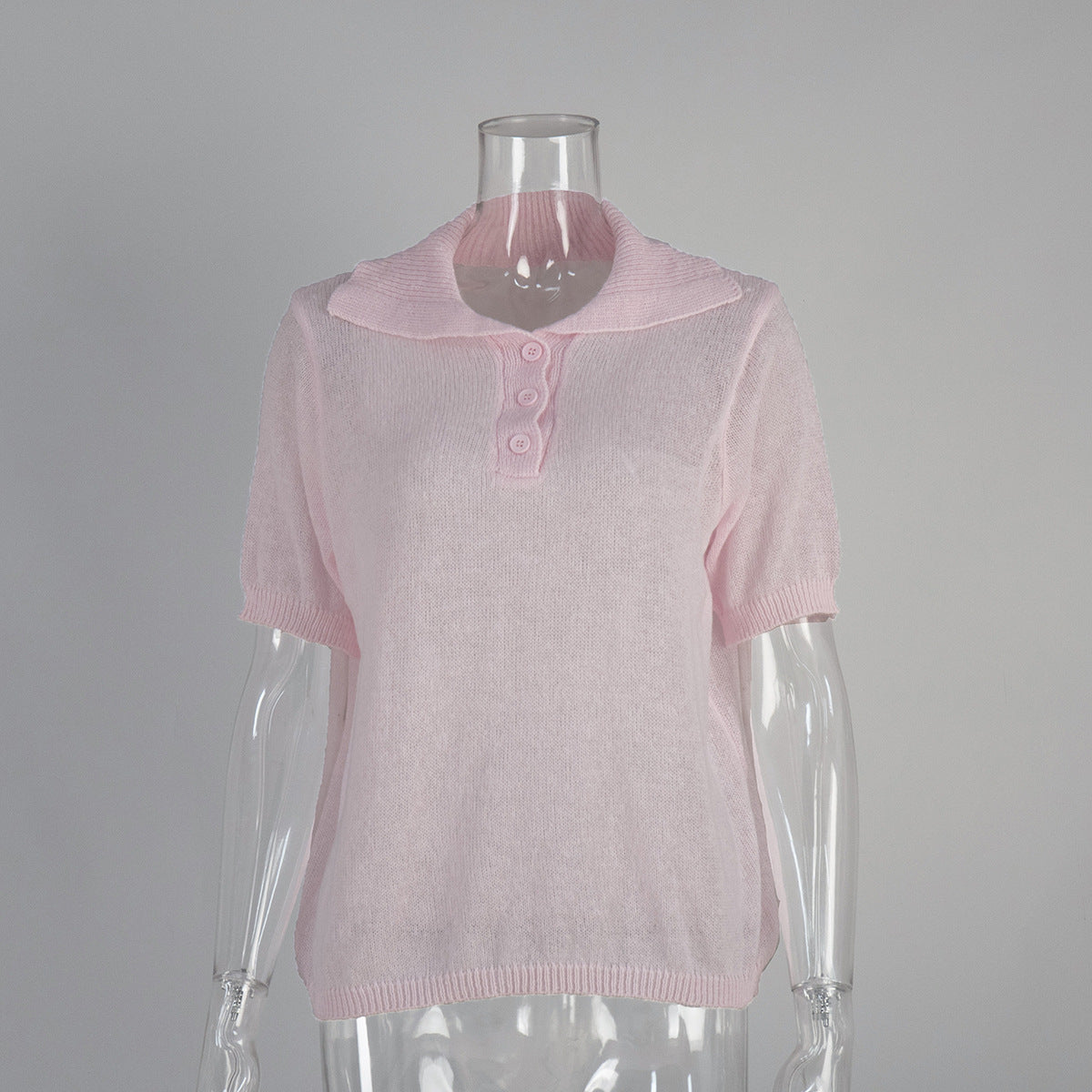 Polo Hollow Knitted Short-sleeved Shirt