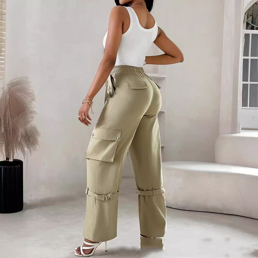 Multi-pocket Adjusting Belt Design Overalls