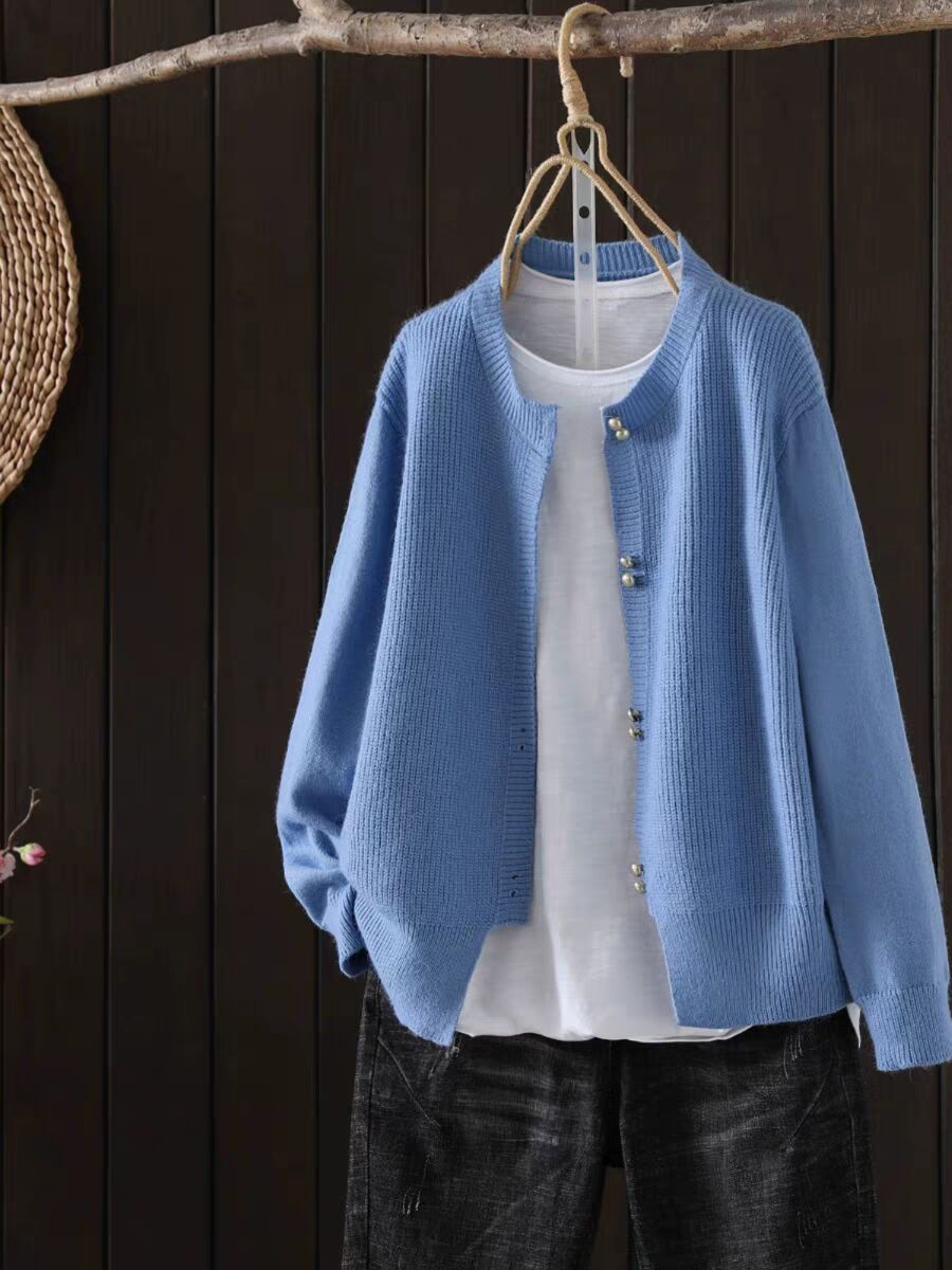 Women's Knitted Cardigan Classic Style Autumn New Loose Slimming And All-matching Soft Glutinous