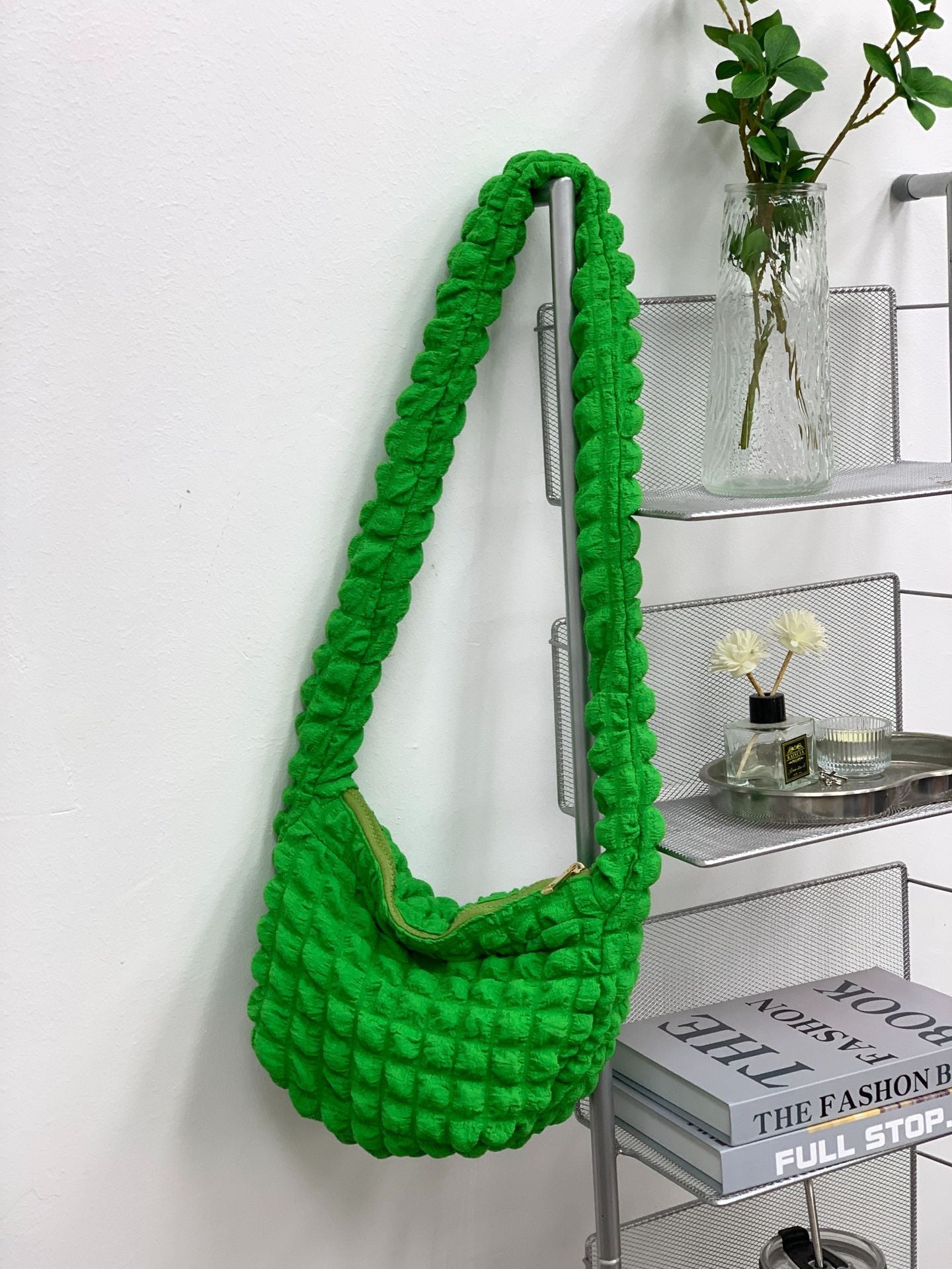 Women's Fashion Casual Rhombus Pleated Crossbody Bag